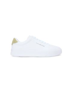 Logo Court Trainers With Leather