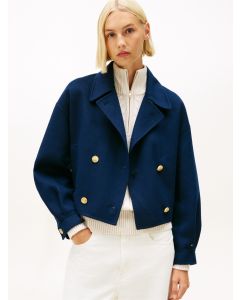 Wool Blend Double Breasted Peacoat